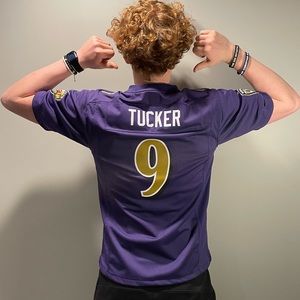 Baltimore Ravens Justin Tucker Jersey Boys Large
